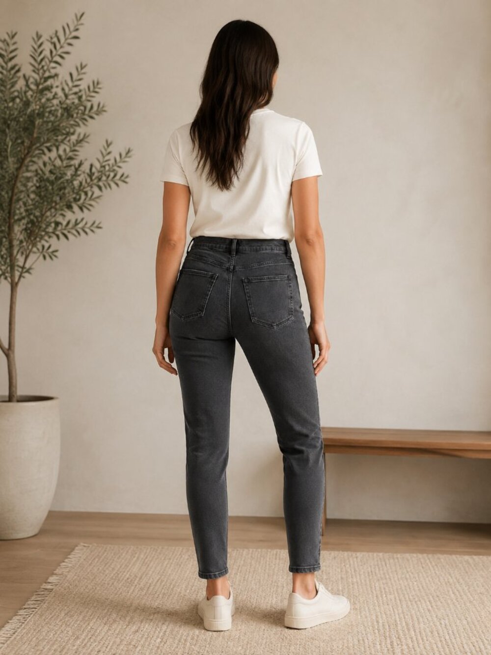 AGOLDE Nico High Rise Slim Jeans Washed Black Size 31 Organic Cotton - Picture 2 of 11